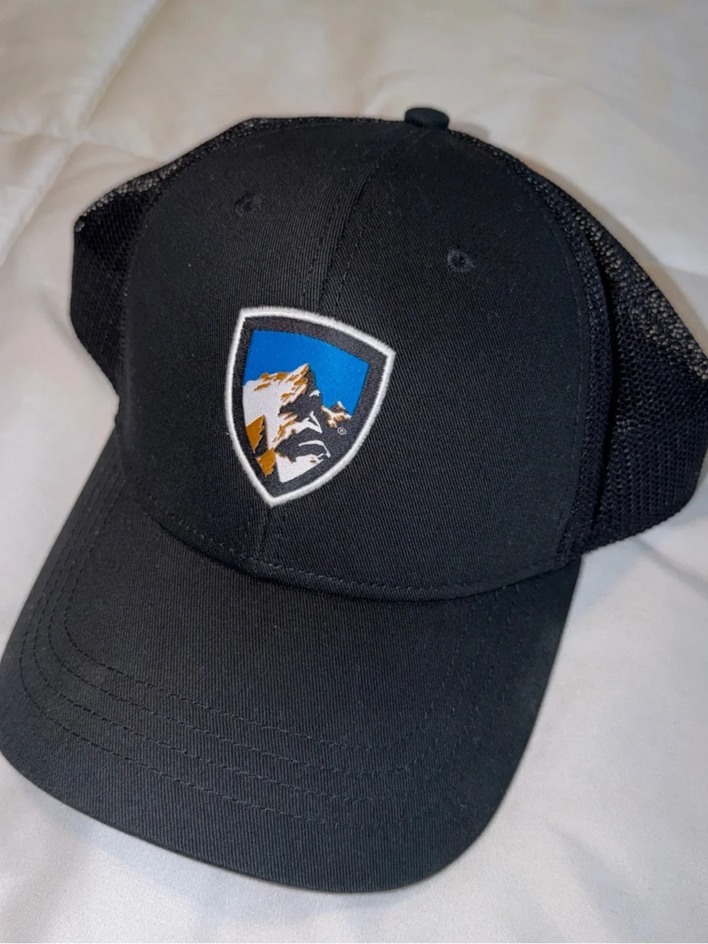 Kuhl Black Mesh Back Trucker Hat with Mountain Patch - Picture 2 of 5
